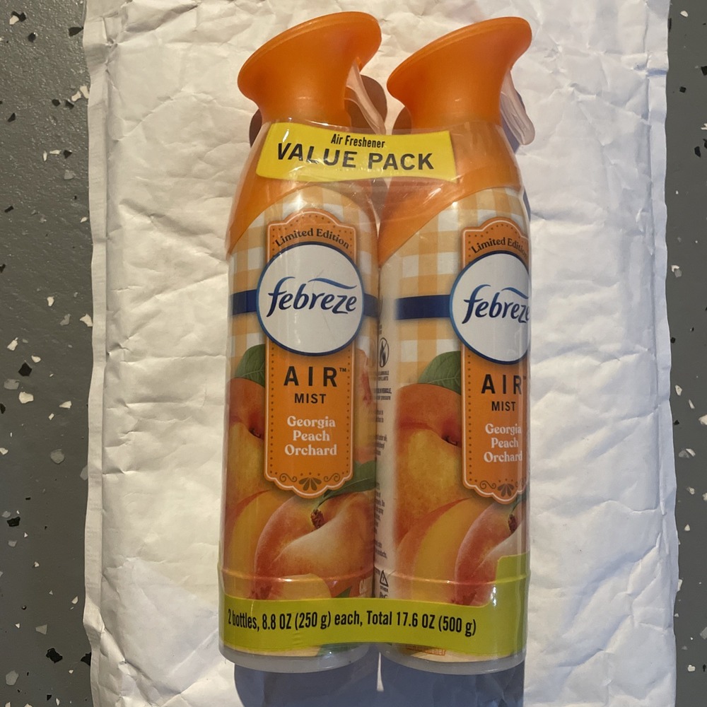 2 Pack Febreze Air Mist Georgia Peach Orchard 8.8.8oz Air Freshener Spray